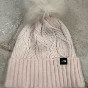 The North Face Light Pink Knit Beanie